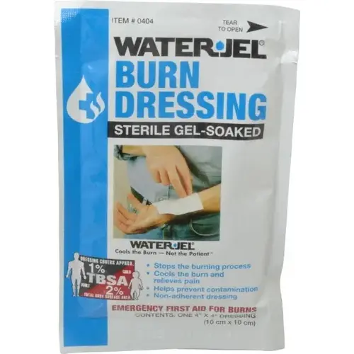 4" Long x 4" Wide, General Purpose Gel Soaked Burn Dressing