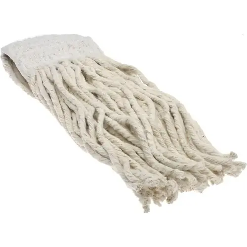 Wet Mop Cut: Clamp Jaw, Small, White Mop, Cotton Wet Mop Cut: Clamp Jaw, Small, White Mop, Cotton