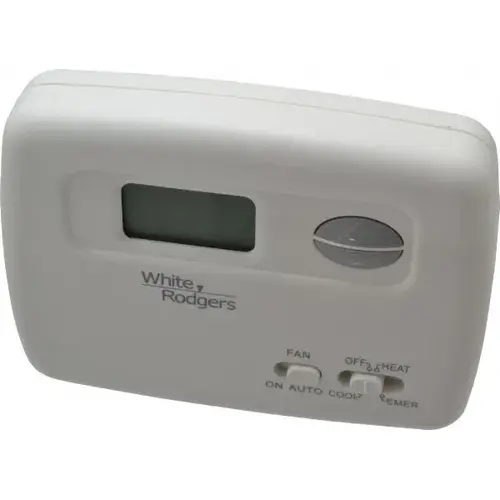 45 to 99 degreeF, 2 Heat, 1 Cool, Economy Digital Heat Pump Thermostat (Hardwired with Battery Back-Up) 45 to 99 degreeF, 2 Heat, 1 Cool, Economy Digital Heat Pump Thermostat (Hardwired with Battery Back-Up)