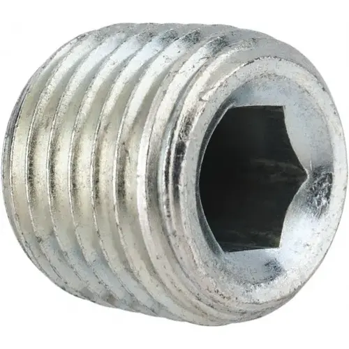 Industrial Pipe Hollow Hex Plug: 1/4" Male Thread, MNPTF Industrial Pipe Hollow Hex Plug: 1/4" Male Thread, MNPTF