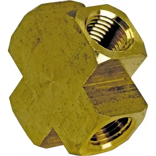 Industrial Pipe Female Cross: 1/4" Female Thread, FNPT