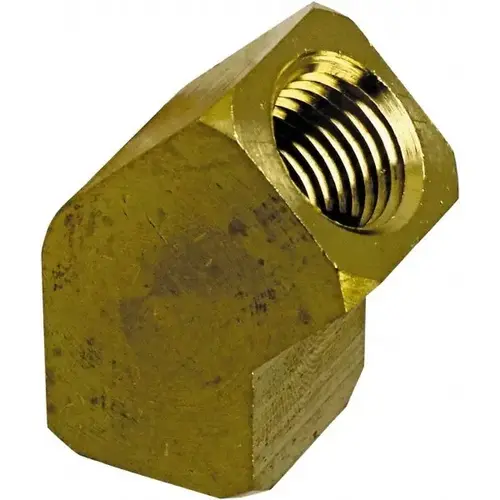 Industrial Pipe 45 degree Female Elbow: 1/8" Female Thread, FNPT Industrial Pipe 45 degree Female Elbow: 1/8" Female Thread, FNPT