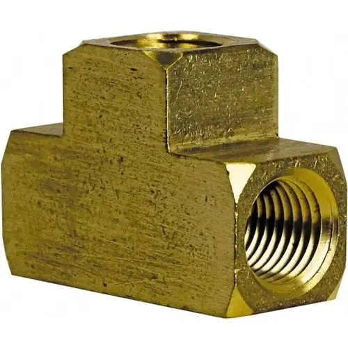 Industrial Pipe Female Tee: 1/8" Female Thread, FNPT