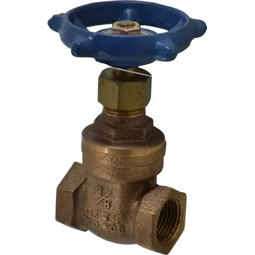 Gate Valve: Non-Rising Stem, 3/8" Pipe, Threaded, Bronze Gate Valve: Non-Rising Stem, 3/8" Pipe, Threaded, Bronze