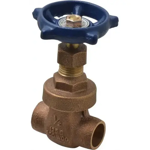 Gate Valve: Non-Rising Stem, 1/2" Pipe, Soldered, Bronze Gate Valve: Non-Rising Stem, 1/2" Pipe, Soldered, Bronze
