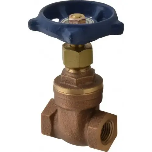 Gate Valve: Non-Rising Stem, 1/4" Pipe, Threaded, Bronze