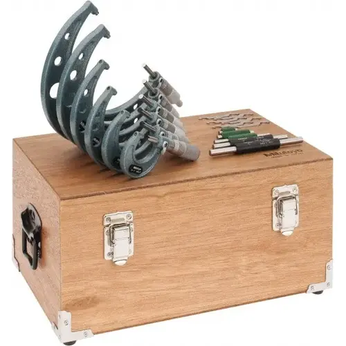 Mechanical Outside Micrometer Set: 11 Pc, 0 to 6" Measurement Mechanical Outside Micrometer Set: 11 Pc, 0 to 6" Measurement