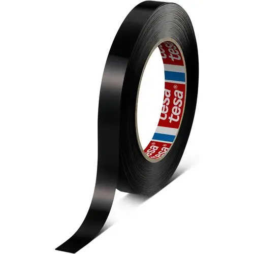 Tensilized Polypropylene Strapping Tape: 18 mm x 55 m, Black - pack of 6