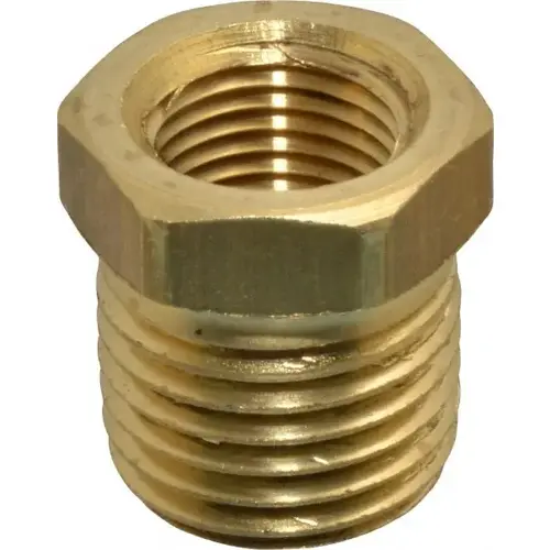 Industrial Pipe Bushing: 1/8" Female Thread, 1/4" Male Thread, MNPTF x FNPTF - pack of 5