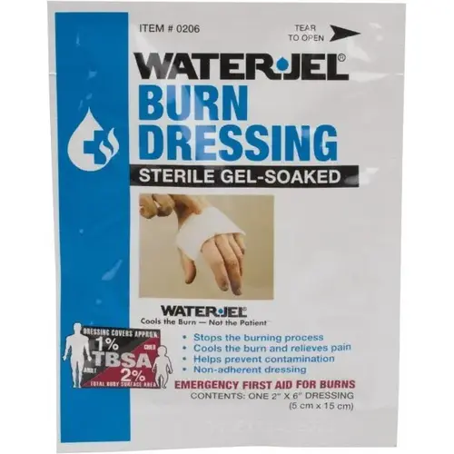 6" Long x 2" Wide, General Purpose Gel Soaked Burn Dressing 6" Long x 2" Wide, General Purpose Gel Soaked Burn Dressing