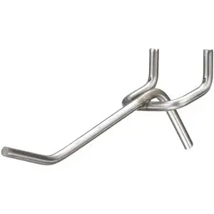 Marlin Steel Wire Products 00363028-38 Pegboard Hooks; Hook Type: Single Angled End Hook ; Material: 304 Stainless Steel