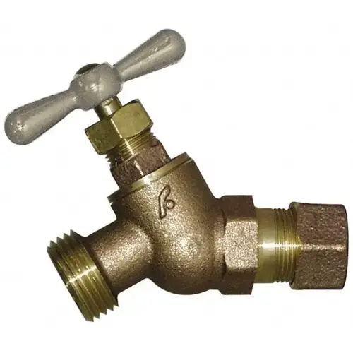 1/2" Pipe, 125 psi WOG Rating, Brass Hose Bibb, Stop Valve 1/2" Pipe, 125 psi WOG Rating, Brass Hose Bibb, Stop Valve