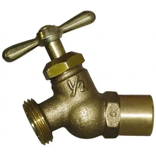 3/4" Pipe, 125 psi WOG Rating, Brass Hose Bibb, Stop Valve 3/4" Pipe, 125 psi WOG Rating, Brass Hose Bibb, Stop Valve