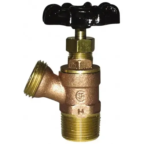 1/2" Pipe, Cast Brass, MNPT x MGHT End Connection, Boiler Drain Valve 1/2" Pipe, Cast Brass, MNPT x MGHT End Connection, Boiler Drain Valve
