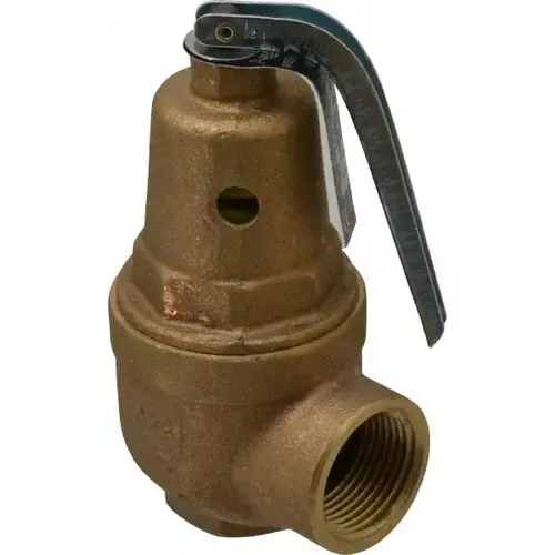 ASME Section IV Safety Relief Valve: 3/4" Inlet, 100 Max psi ASME Section IV Safety Relief Valve: 3/4" Inlet, 100 Max psi