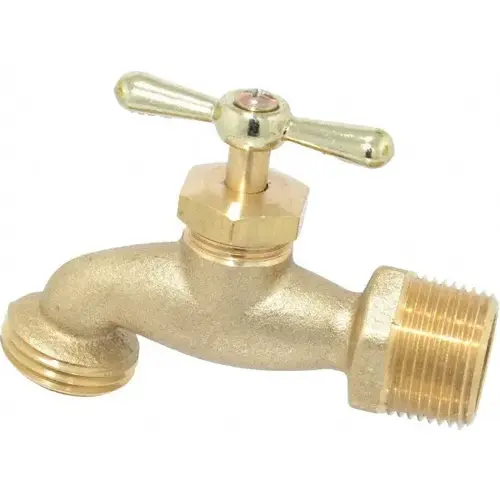 3/4" Pipe, 125 psi WOG Rating, Brass Hose Bibb, Stop Valve 3/4" Pipe, 125 psi WOG Rating, Brass Hose Bibb, Stop Valve