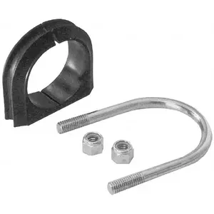 ZSI UB1PA U-Bolt Clamp with Cushion: 1" Pipe, Steel, Electro-Galvanized Finish
