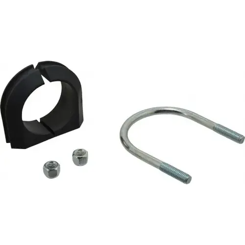 U-Bolt Clamp with Cushion: 2" Pipe, Steel, Electro-Galvanized Finish U-Bolt Clamp with Cushion: 2" Pipe, Steel, Electro-Galvanized Finish