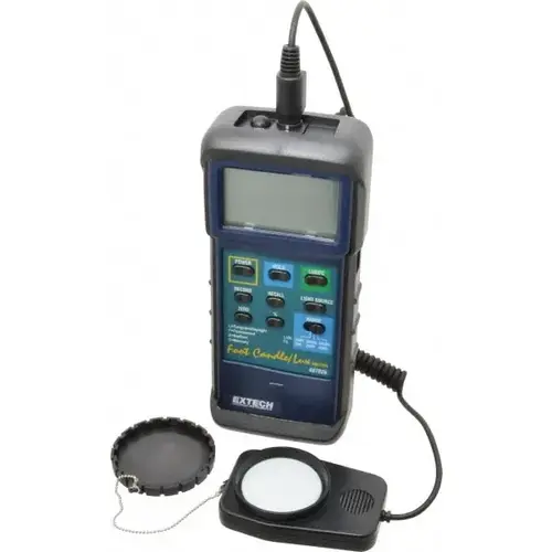 9 Volt Battery, 5,000 FC, LCD Display, Color Corrected Photodiode, Light Meter