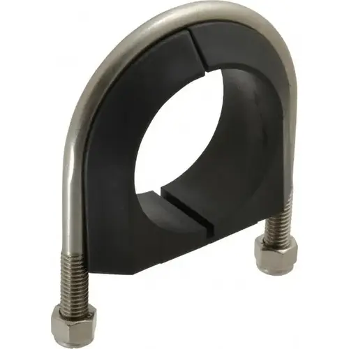 U-Bolt Clamp with Cushion: 2" Pipe, 316 Stainless Steel