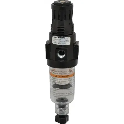 FRL Combination Unit: 1/4 NPT, Miniature, 1 Pc Filter/Regulator