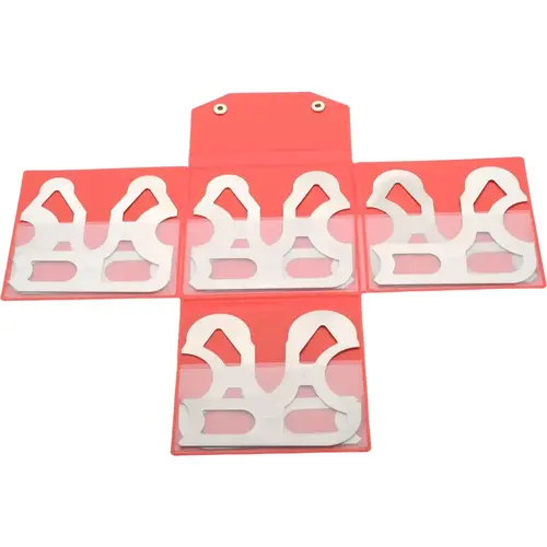 Radius Gage Set: Stainless Steel, 9/16 to 1" Radius, 8 pc Satin Chrome Radius Gage Set: Stainless Steel, 9/16 to 1" Radius, 8 pc Satin Chrome