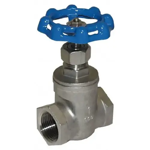 Gate Valve: Non-Rising Stem, 1-1/4" Pipe, Threaded, Stainless Steel