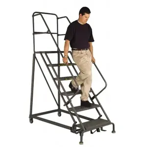TRI-ARC KDEC111246 11-Step Ladder: Steel, 140" OAH