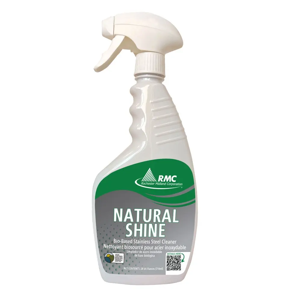 Rochester Midland Corporation Stainless Steel Cleaner & Polish: Liquid 1 qt Bottle Mild Scent 11894414