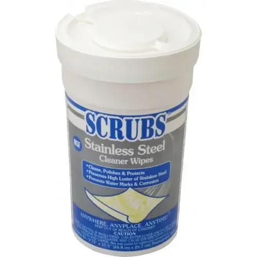 Stainless Steel Cleaner & Polish: Wipes, Center Pull Bucket, Citrus Scent Stainless Steel Cleaner & Polish: Wipes, Center Pull Bucket, Citrus Scent