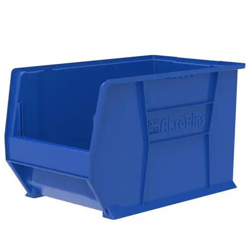 Plastic Hopper Stacking Bin: Blue Plastic Hopper Stacking Bin: Blue