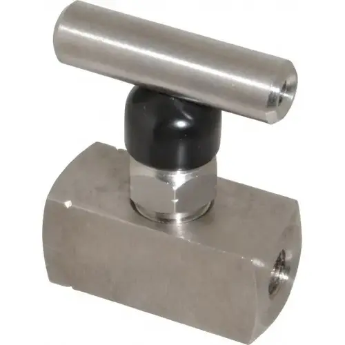Needle Valve: T-Handle, Straight, 1/8" Pipe, NPT End, Stainless Steel Body Needle Valve: T-Handle, Straight, 1/8" Pipe, NPT End, Stainless Steel Body