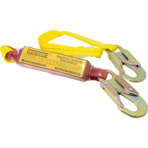 Lanyards & Lifelines; Load Capacity: 350lb ; Type: Shock Absorbing Lanyard ; Anchorage End Connection: Locking Snap Hook ; Harness Connection: Locking Snap Hook ; For Arc Flash Work: No ; Material: Polyester Webbing