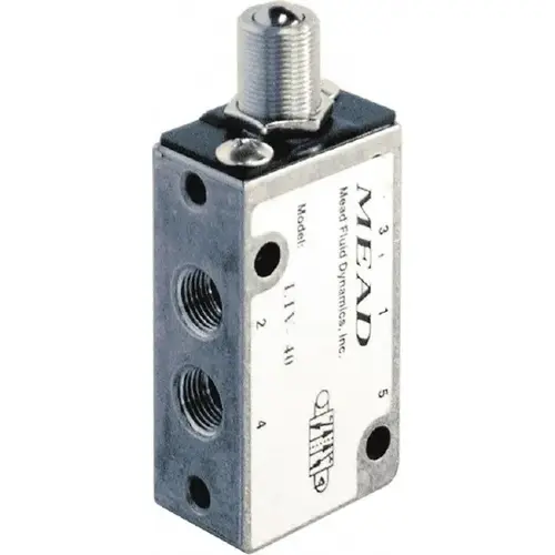 Mechanically Operated Valve: 4-Way Control, Ball Roller Actuator, 1/8" Inlet, 2 Position