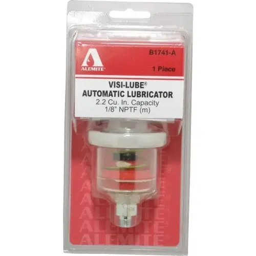 1.22 Ounce Reservoir Capacity, 1/8 NPTF Thread, Steel, Spring-Loaded, Grease Cup and Lubricator