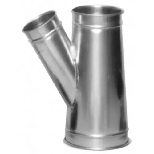 10-6-8" ID, Galvanized Duct In-Line Branch 10-6-8" ID, Galvanized Duct In-Line Branch