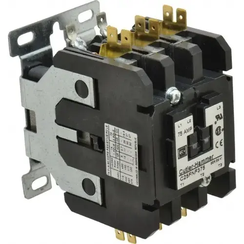 3 Pole, 75 Amp Inductive Load, 110 to 120 Coil VAC at 50/60 Hz, Nonreversible Definite Purpose Contactor 3 Pole, 75 Amp Inductive Load, 110 to 120 Coil VAC at 50/60 Hz, Nonreversible Definite Purpose Contactor