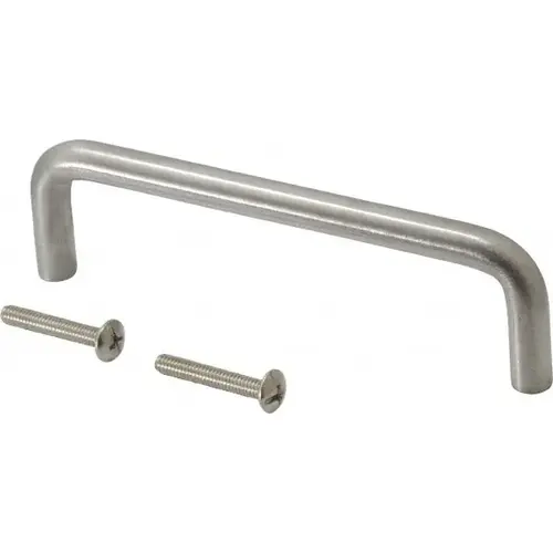 5/16" Handle Diam, Satin Finish Stainless Steel Drawer Pull