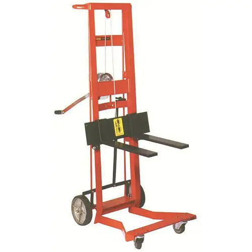 750 Lb Capacity, 54" Lift Height, Winch Platform Base Manually Operated Lift