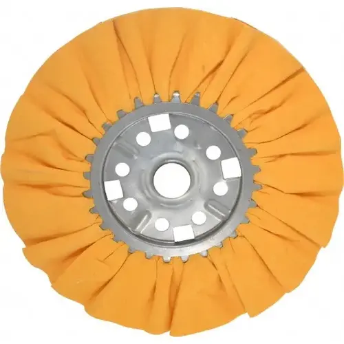Unmounted Ventilated Bias Buffing Wheel: 12" Dia, 1/2" Thick, 1-1/4" Arbor Hole Dia