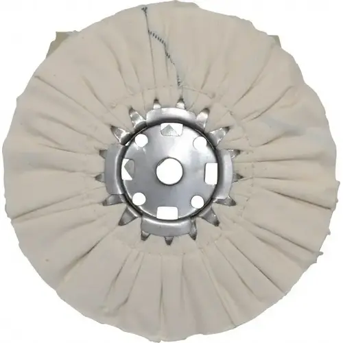 Unmounted Ventilated Bias Buffing Wheel: 10" Dia, 1/2" Thick, 3/4" Arbor Hole Dia
