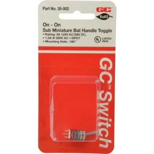 DPDT Sub Miniature On-On Toggle Switch - pack of 6