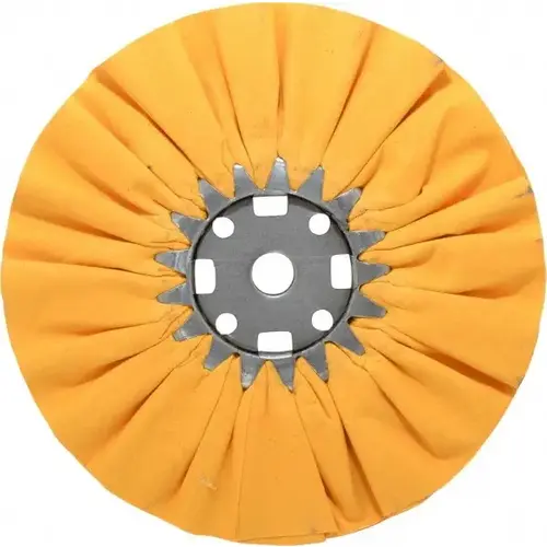Unmounted Ventilated Bias Buffing Wheel: 10" Dia, 1/2" Thick, 3/4" Arbor Hole Dia