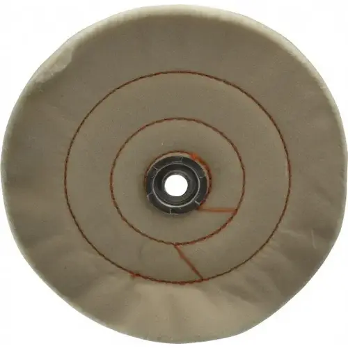 Unmounted Cushion Sewn Buffing Wheel: 8" Dia, 3/4" Thick, 1/2" Arbor Hole Dia Unmounted Cushion Sewn Buffing Wheel: 8" Dia, 3/4" Thick, 1/2" Arbor Hole Dia