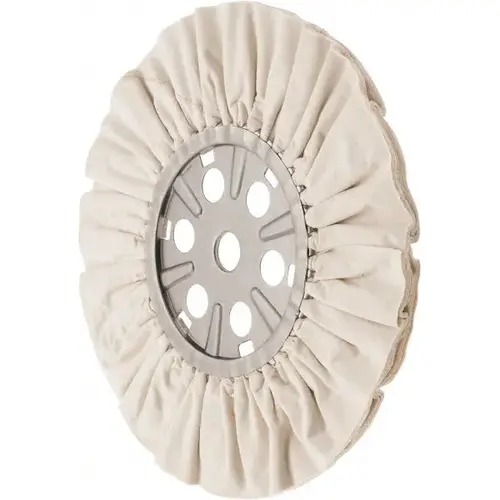Unmounted Ventilated Bias Buffing Wheel: 16" Dia, 1/2" Thick, 1-1/4" Arbor Hole Dia Unmounted Ventilated Bias Buffing Wheel: 16" Dia, 1/2" Thick, 1-1/4" Arbor Hole Dia