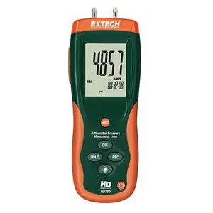 Extech HD750 5 Max psi, +/-0.3% FS% Accuracy, Differential Pressure Manometer