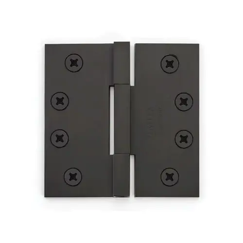 4" X 4" Square Solid Brass Heavy Duty Hinge Flat Black Finish 4" X 4" Square Solid Brass Heavy Duty Hinge Flat Black Finish