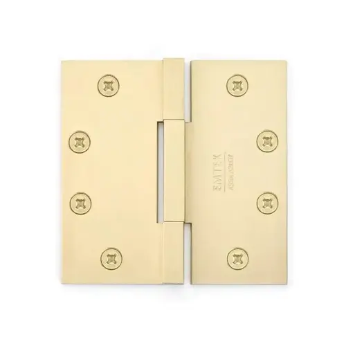Pair of 4" x 4" Square Solid Brass Heavy Duty Hinges Lifetime Brass Finish Pair of 4" x 4" Square Solid Brass Heavy Duty Hinges Lifetime Brass Finish