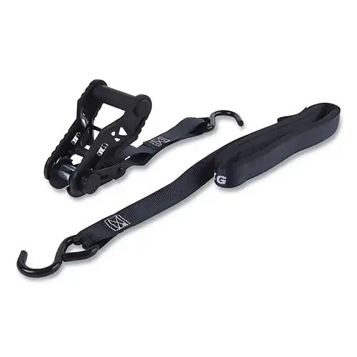 Extreme Webbing Combat Ratchet Tie-Down, 14 ft x 1 in, S-Hooks Black Extreme Webbing Combat Ratchet Tie-Down, 14 ft x 1 in, S-Hooks Black