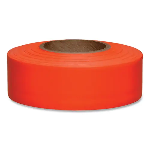 Taffeta Flagging Tape, 1-3/16 in x 150 ft, Orange Taffeta Flagging Tape, 1-3/16 in x 150 ft, Orange